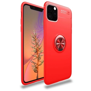 Apple İphone 11 Pro Kılıf Range Yüzüklü Silikon - Kırmızı