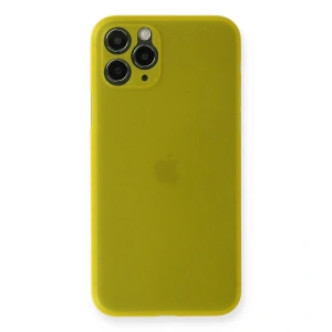 Apple İphone 11 Pro Max Kılıf Pp Ultra İnce Kapak - Sarı
