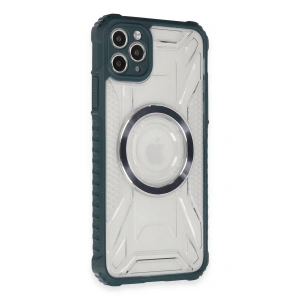 Apple İphone 11 Pro Max Kılıf Prag Magneticsafe Kapak - Koyu Yeşil