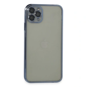 Apple İphone 11 Pro Max Kılıf Razer Lensli Silikon - Açık Mavi