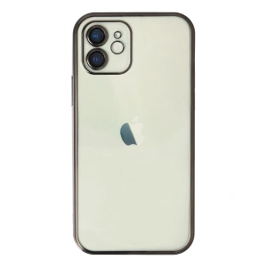Apple İphone 12 Kılıf Razer Lensli Silikon - Siyah