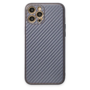 Apple İphone 12 Pro Kılıf Coco Karbon Silikon - Gri