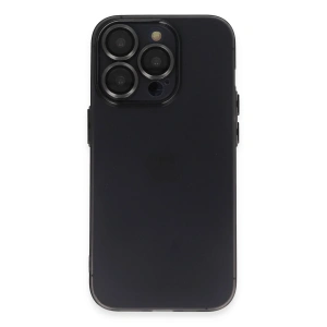 Apple İphone 13 Pro Max Kılıf Luko Lens Silikon - Siyah