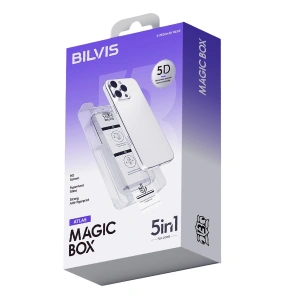 Apple İphone 14 Bilvis 5in1 3d Magic Cam Ekran Koruyucu - Siyah