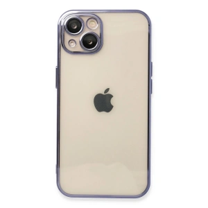 Apple İphone 14 Kılıf Razer Lensli Silikon - Mor
