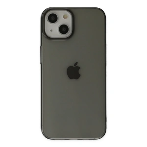 Apple İphone 14 Plus Kılıf Pc Sert Şeffaf Kapak - Siyah