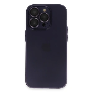 Apple İphone 14 Pro Max Kılıf Luko Lens Silikon - Derin Mor