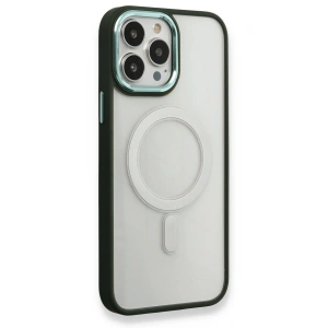 Apple İphone 14 Pro Max Kılıf Room Magneticsafe Silikon - Köknar Yeşili
