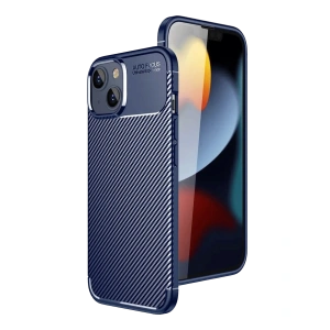 Apple İphone 15 Kılıf Auto Focus Karbon Kapak - Lacivert