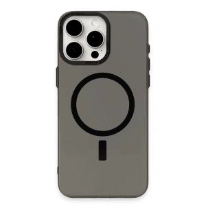 Apple İphone 15 Pro Kılıf Anka Pc Magneticsafe Sert Metal Kapak - Siyah