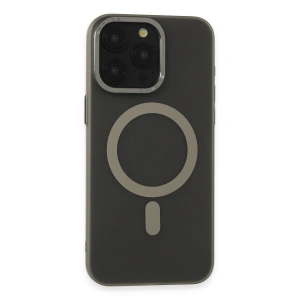 Apple İphone 15 Pro Max Kılıf Lodos Magneticsafe Mat Kapak - Titan Gri