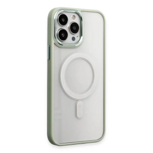 Apple İphone 15 Pro Max Kılıf Room Magneticsafe Silikon - Su Yeşili