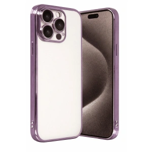 Apple İphone 15 Pro Max Razer Lensli Silikon - Mor