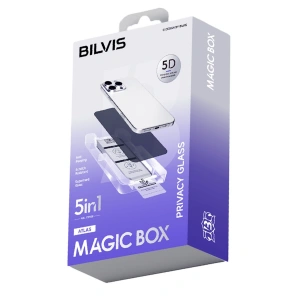 Apple İphone 16 Bilvis 5in1 5d Magic Hayalet Cam Ekran Koruyucu - Siyah
