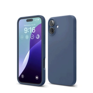 Apple İphone 16 Kılıf Nano İçi Kadife Silikon - Lacivert