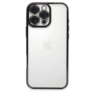 Apple İphone 16 Pro Max Kılıf Razer Lensli Silikon - Siyah