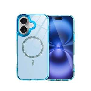 Apple İphone 17 Live Diamond Magsafe Kapak - Mavi