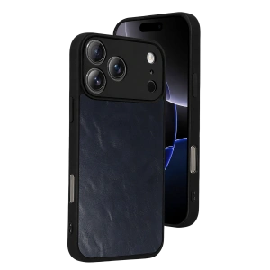 Apple İphone 17 Pro Aras Deri Kapak - Lacivert