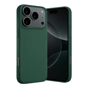 Apple İphone 17 Pro Max Nano İçi Kadife Silikon - Koyu Yeşil