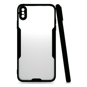 Apple İphone Xs Max Kılıf Platin Silikon - Siyah