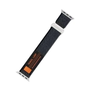 Apple Watch 38mm Alice Kumaş Kordon (saat Değildir) - Siyah-gri