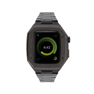 Apple Watch 44mm Metal Petek Kasalı Kordon (saat Değildir) - Siyah