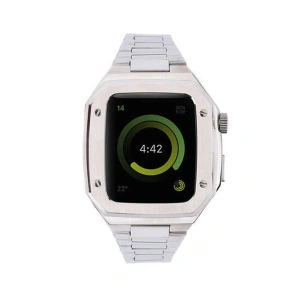 Apple Watch 45mm Metal Petek Kasalı Kordon (saat Değildir) - Gümüş