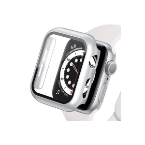 Apple Watch Ultra 49mm Camlı Kasa Ekran Koruyucu - Gümüş
