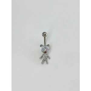 Ayıcık Detaylı Göbek Piercing