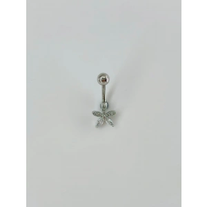 Çiçek Detaylı Göbek Piercing