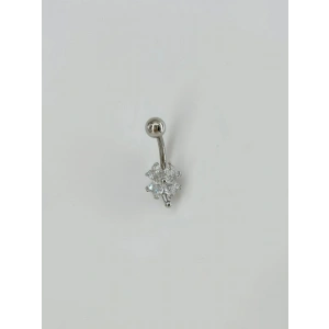 Çiçek Detaylı Göbek Piercing