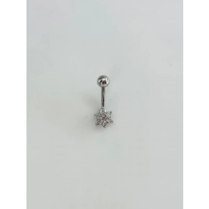 Çiçek Detaylı Göbek Piercing