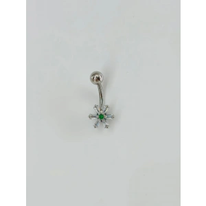 Çiçek Detaylı Göbek Piercing