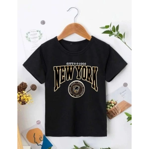 Çocuk Unisex Baskılı T-Shirt - Siyah