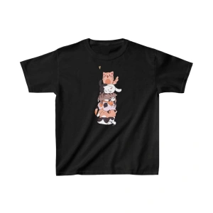 Çocuk Unisex Baskılı T-Shirt - Siyah