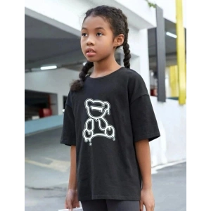 Çocuk Unisex Baskılı T-Shirt - Siyah