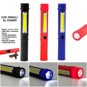 Çok Amaçlı Mıknatıslı Pilli El Feneri  Wt-1905