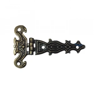 Dekoratif, Sac Tek Kuyruklu Menteşe - 40x68 Mm, Küçük, Antik, 1 Adet