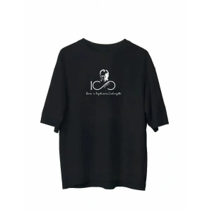 Erkek Baskılı T-Shirt Kısa Kol Bisiklet Yaka Regular Fit Rahat Kalıp Günlük Tişört - Siyah