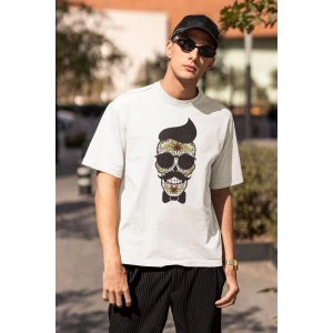 ERKEK Özel Baskılı Modern Fit %100 Pamuk Bisiklet Yaka T-Shirt