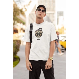 ERKEK Özel Baskılı Modern Fit %100 Pamuk Bisiklet Yaka T-Shirt