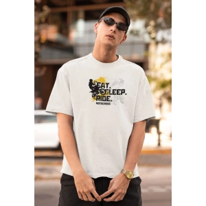 ERKEK Özel Baskılı Modern Fit %100 Pamuk Bisiklet Yaka T-Shirt