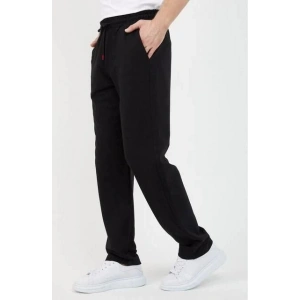 Erkek Üç İplik Cepli Eşofman Pantolon - Siyah
