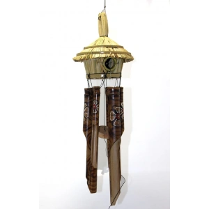 Hasır Kuş Yuvalı Bambu Çan 3dıarta-13