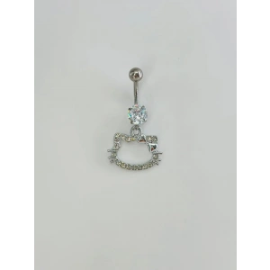 Hello Kıtty Detaylı Göbek Piercing