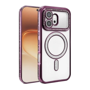 Huawei Honor 600 Joke Simli Magneticsafe Kılıf - Derin Mor