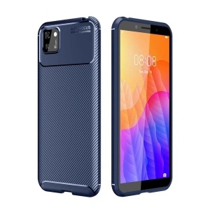 Huawei Y5p Kılıf Auto Focus Karbon Kapak - Lacivert