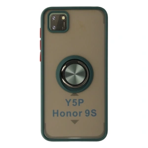 Huawei Y5p Kılıf Montreal Yüzüklü Silikon Kapak - Yeşil