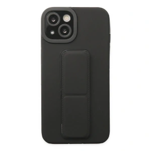 İphone 14 Plus Kılıf Mega Standlı Silikon - Siyah