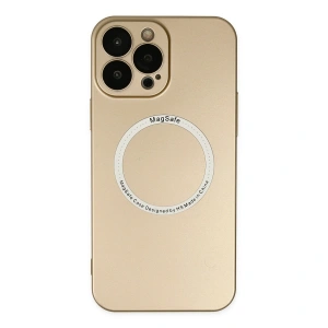 İphone 14 Pro Max Kılıf Jack Magneticsafe Lens Silikon - Gold